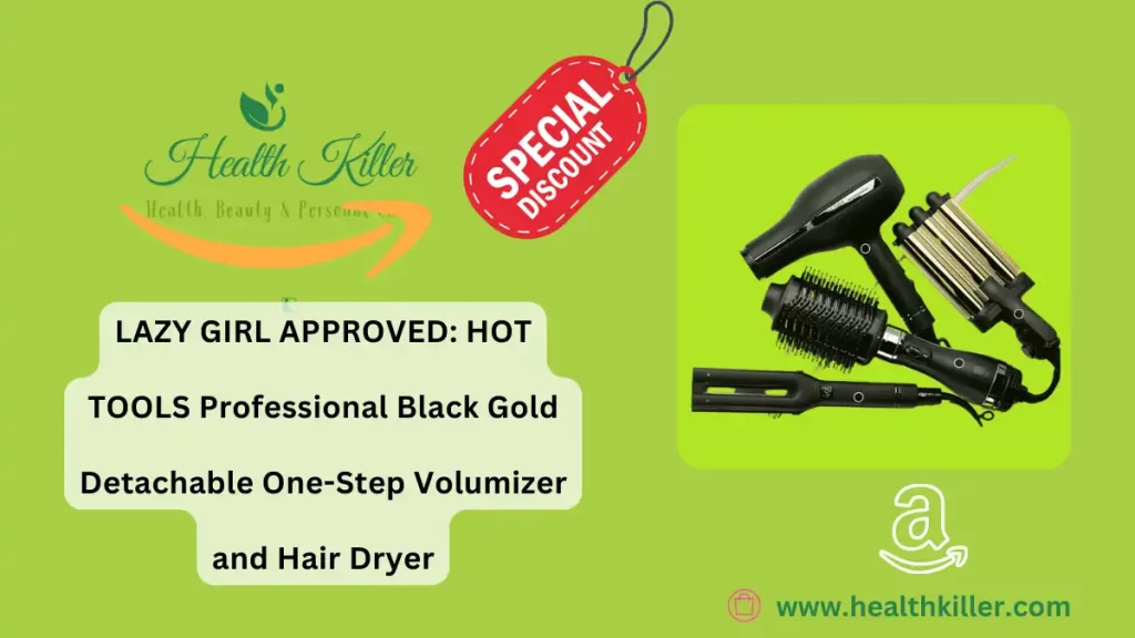 LAZY GIRL APPROVED HOT TOOLS Professional Black Gold Detachable One-Step Volumizer and Hair Dryer