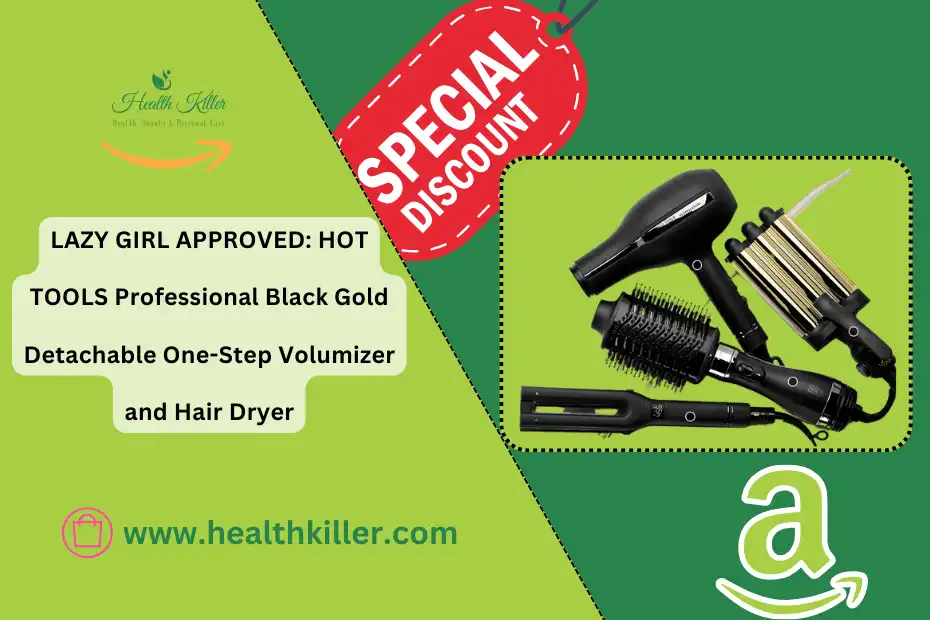 LAZY GIRL APPROVED HOT TOOLS Professional Black Gold Detachable One-Step Volumizer and Hair Dryer